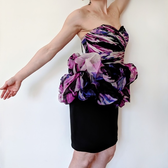 Marchesa Notte silk mini dress - Picture 2 of 8